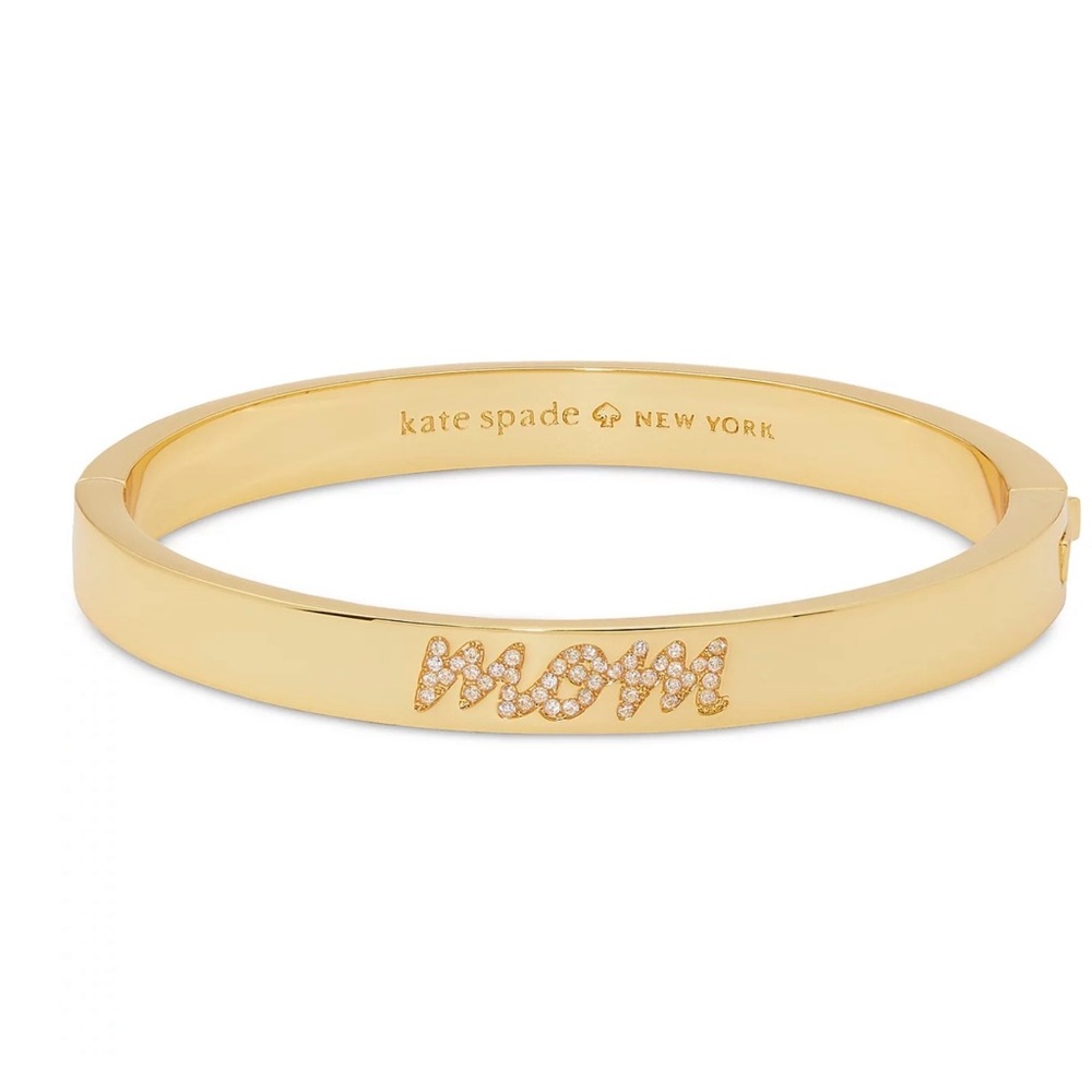 Kate Spade Gold Bracelet with 'Mom' Detail